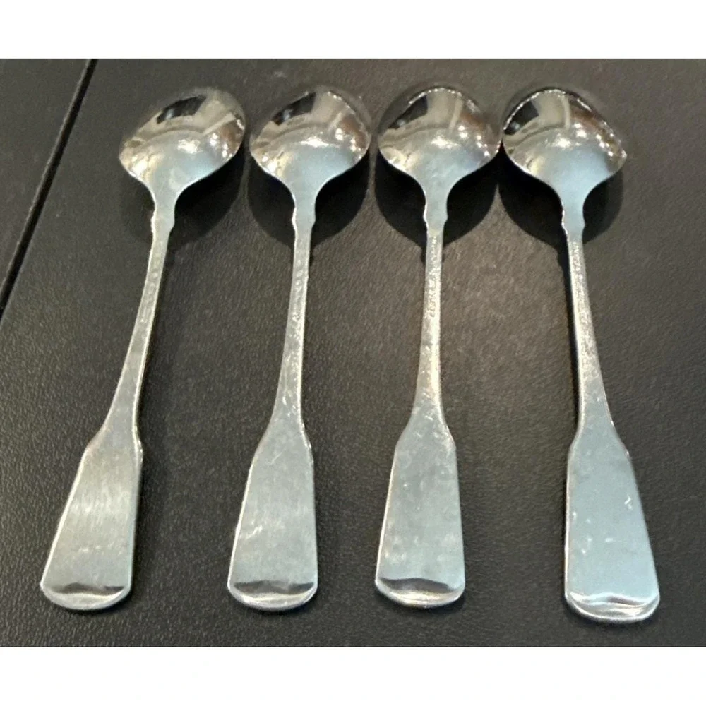 Oneida Cube Sandhurst Soup Spoon Spoons Stainless Steel Flatware Set Of 4